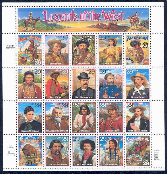 Legends of the West Stamps